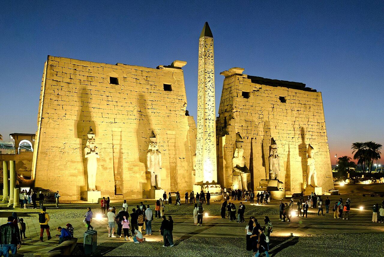 Luxor Temple at night
