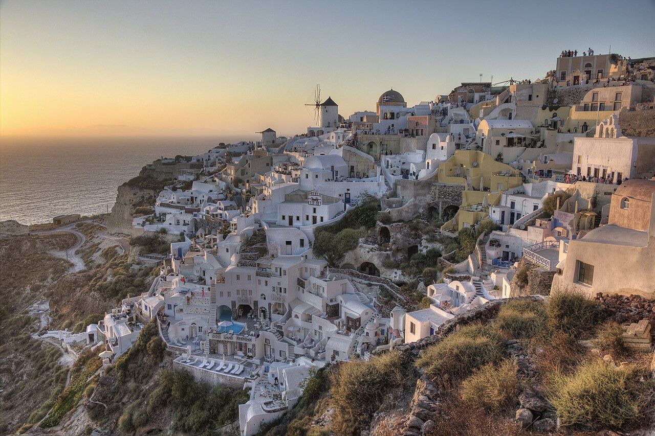 Oia at sunset