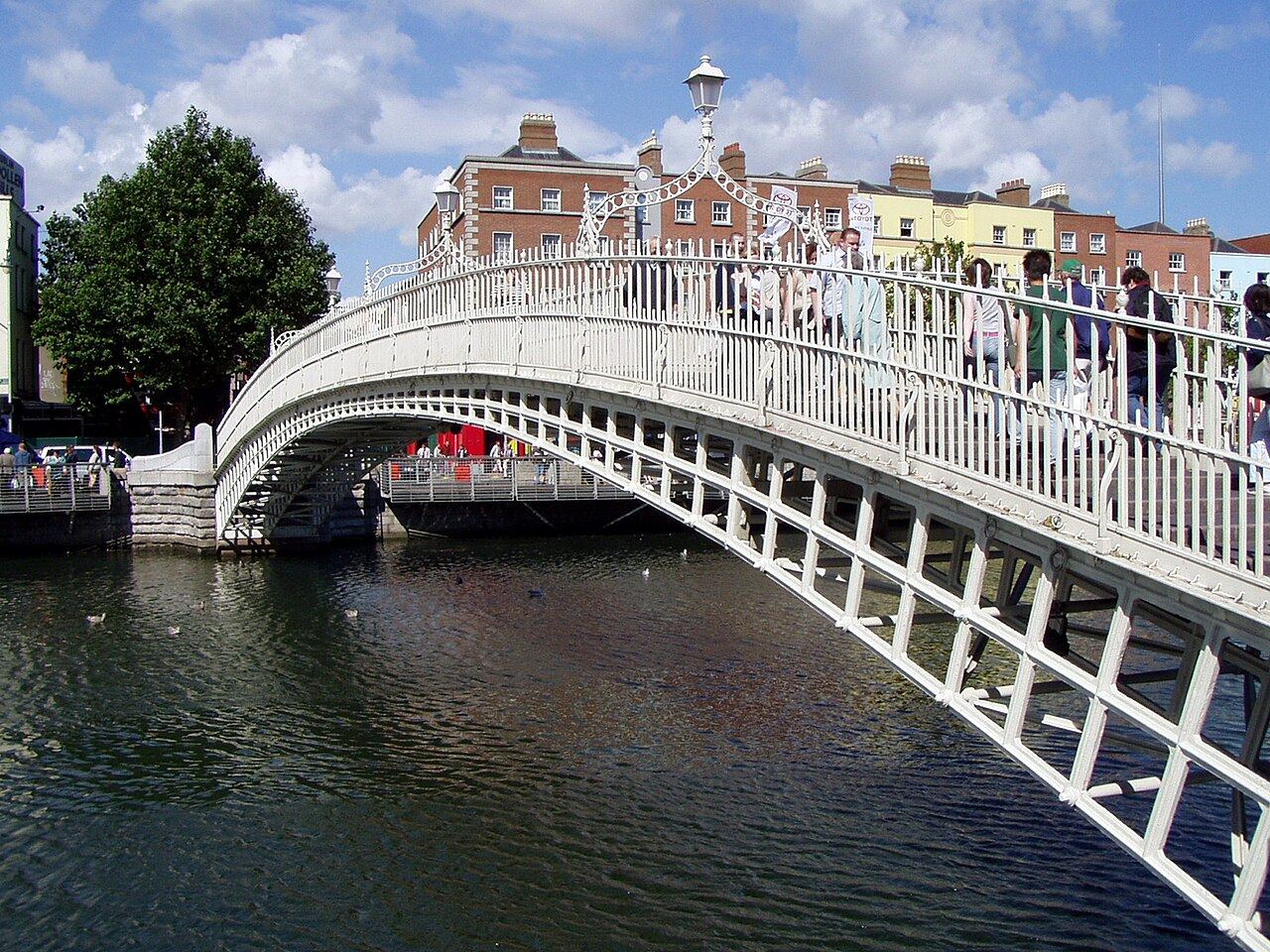 The Ha'penny Bridge over the Liffey