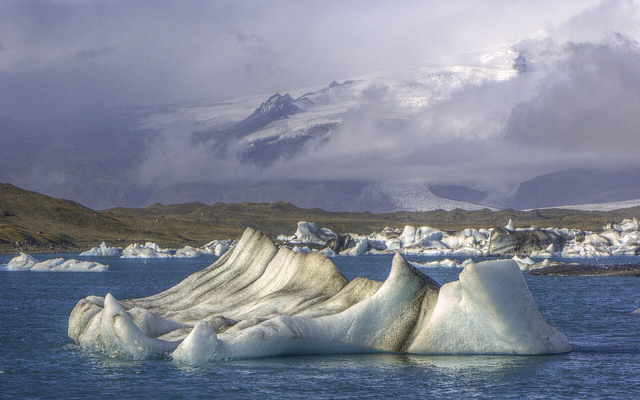 Icebergs in Jökulsárlón lagoon